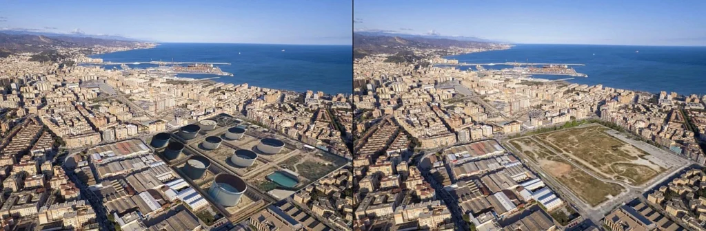 Antes y despues del desmantelamiento